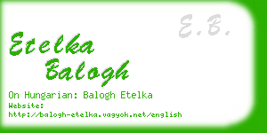 etelka balogh business card